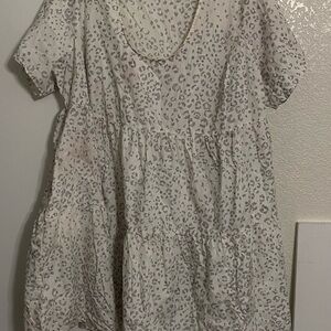 A New Day Cream and Black Patterned Dress